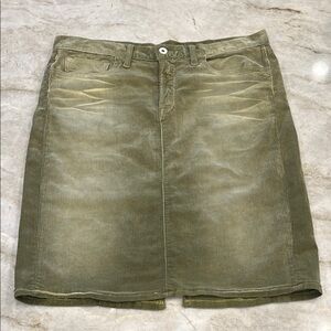 Loomstate | Olive Green Corduroy Skirt | Organic Cotton | Made in USA | Size 30